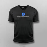 Google Kubernetes Engine Logo V-Neck T-shirt For Men Online India 