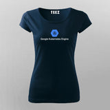 Google Kubernetes Engine Logo T-Shirt For Women Online Teez 