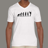 Guitarist Evolution Men’s v neck T-shirt online india