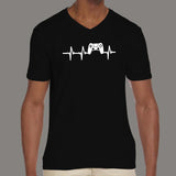 Gamer Heartbeat V Neck T-Shirt For Men Online India