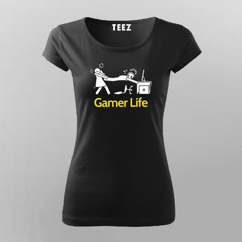 Gamer Life Funny Gamer T-Shirt For Women Online India