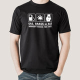 Gas Grass Ass - Nobody Rides for Free Funny Men's Pot T-shirt