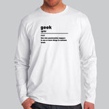 Geek Definition Full Sleeve T-Shirt For Men Online India