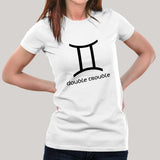 Gemini  Zodiac Sign T-shirts For Women India