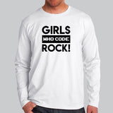 Girls Who Code Rock Full Sleeve T-Shirt For Men Online India