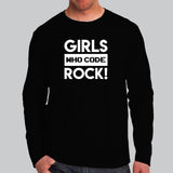 Girls Who Code Rock T-Shirt For Men
