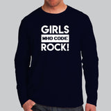 Girls Who Code Rock T-Shirt For Men