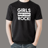 Girls Who Code Rock T-Shirt For Men