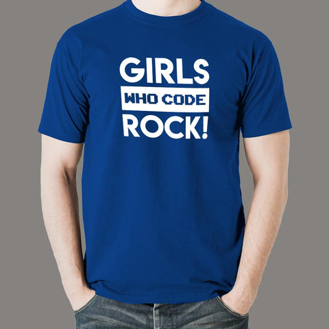 Girls Who Code Rock T-Shirt For Men Online India