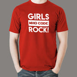 Girls Who Code Rock T-Shirt For Men
