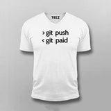 Git Push Git Paid Funny Programmer T-shirt For Men