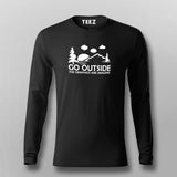 Go Outside The Graphics Are Amazing Fullsleeve T-Shirt For Men Online