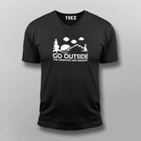 Go Outside The Graphics Are Amazing Vneck T-Shirt India