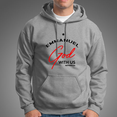 Emmanuel God With Us Christmas Noel Matthew 1:23 Hoodies For Men Online India