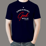 Emmanuel God With Us Christmas Noel Matthew 1:23 T-Shirt For Men