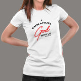 Emmanuel God With Us Christmas Noel Matthew 1:23 T-Shirt For Women Online India