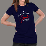 Emmanuel God With Us Christmas Noel Matthew 1:23 T-Shirt For Women