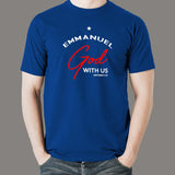 Emmanuel God With Us Christmas Noel Matthew 1:23 T-Shirt For Men