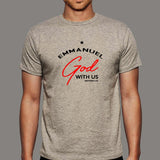 Emmanuel God With Us Christmas Noel Matthew 1:23 T-Shirt For Men
