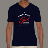Emmanuel God With Us Christmas Noel Matthew 1:23 T-Shirt For Men
