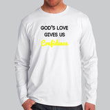 God's Love Gives Us Confidence Full Sleeve T-Shirt For Men Online