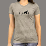 Golden Retriever Heartbeat T-Shirt For Women Online India