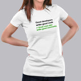 Great Developers Funny Programmers T-Shirt For Women India