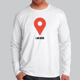 I Am Here Google Maps Full Sleeve T-Shirt India