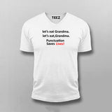 Let's Eat Grandma Punctuation Saves Lives Funny T-shirt For Men