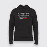 Let's Eat Grandma Punctuation Saves Lives Funny T-Shirt For Women