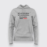 Let's Eat Grandma Punctuation Saves Lives Funny T-Shirt For Women