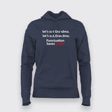 Let's Eat Grandma Punctuation Saves Lives Funny T-Shirt For Women