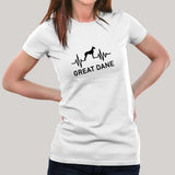 Great Dane Heartbeat T-Shirt For Women