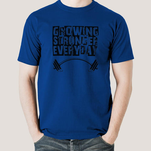 Growing Stronger Everyday - Motivational Men's T-shirt