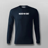 HACKER IN CHIEF Full Sleeve T-shirt For Men Online Teez