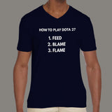 How to Play Dota 2 Men's gaming v neck  T-shirt online india
