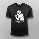 Hang The Fuck Up And Ride Motorcycle V Neck T-Shirt India