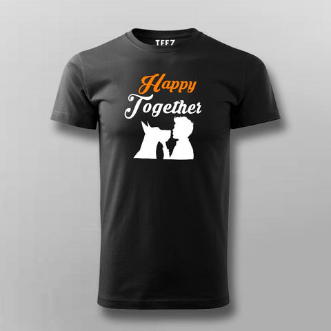Happy Together Dog Lover T-Shirt For Men Online India