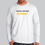When in Doubt Reboot Programmer T-Shirt For Men India