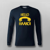 Hello Haanji Funny Full Sleeve T-shirt For Men Online Teez