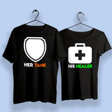 Her Tank His Healer Couple T-Shirts Online India