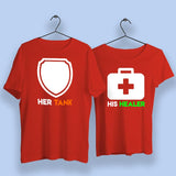 Her Tank His Healer Couple T-Shirts