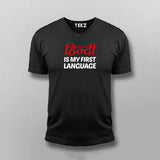 Hinglish Is My First Language Funny Hindi Meme V-neck T-shirt For Men Online India