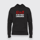 Hinglish Is My First Language Funny Hindi Meme Hoodies For Women Online Indi