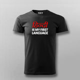 Hinglish Is My First Language Funny Hindi Meme T-shirt For Men