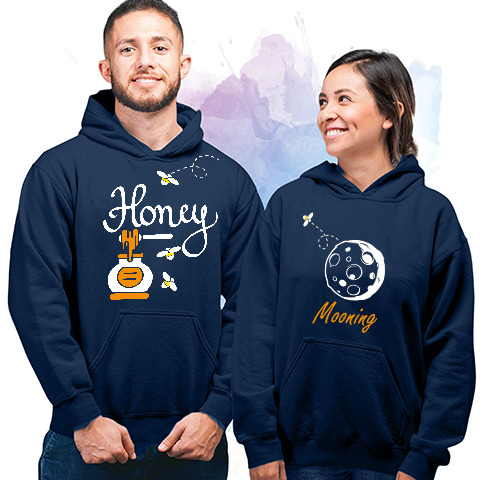 Honey Mooning Couple Hoodies Online India