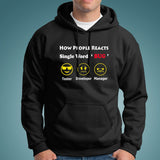 How People Reacts Single Word Bug Funny Coding Hoodies Online India