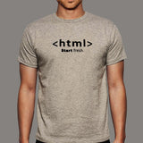 Start Fresh Opening Html Tag T-Shirt For Men