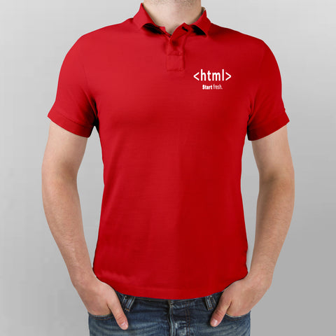 Html Start Fresh Polo T-Shirt For Men Online India