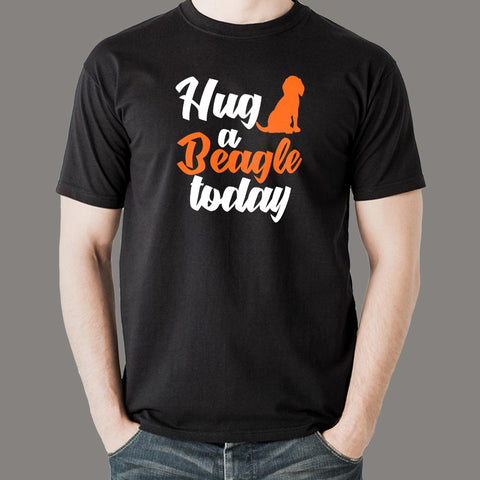 Hug A Beagle Today T-Shirt For Men Online India